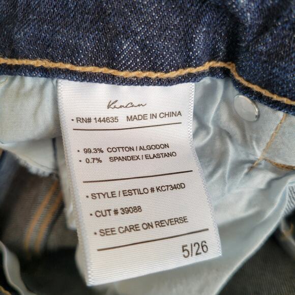 KanCan Ultra High Rise Flare Jeans Rigid Denim Distressed Raw Hem Women 26 - Picture 11 of 12